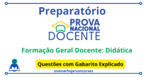 Leia mais sobre o artigo Questões sobre Didática com gabarito explicado – PND