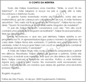Gênero Textual Conto: O Conto da Mentira - Ensinar Hoje