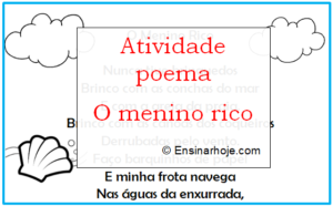 Read more about the article Atividade com poema: O Menino Rico