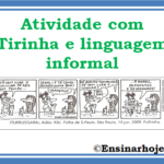Atividade com tirinha e linguagem informal