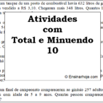 Situação Problema com Adição e Subtração com Total 10