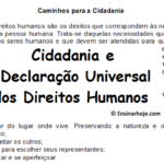 Cidadania e Declaração Universal dos Direitos Humanos