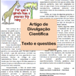Artigo de Divulgação Científica – Texto e Questões – Por que a girafa tem um pescoço tão comprido?