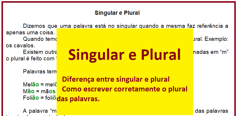 Plural em Português - A Dica do Dia - Aulas de Português grátis