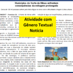 Atividade com Gênero Textual – Notícia – Seca no norte de Minas