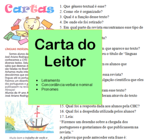 Read more about the article Atividade com Gênero Textual – Carta do Leitor – Revista Ciência Hoje das Crianças