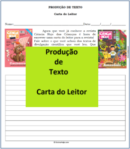 Read more about the article Produção de Texto – Carta do Leitor – Revista Ciência Hoje das Crianças