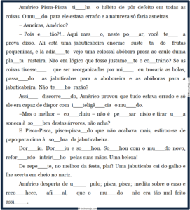 Textos Para Completar Com M Ou N Ensinar Hoje