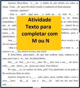 Read more about the article Textos para completar com M ou N