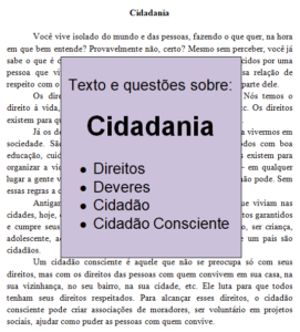 Read more about the article Cidadania: Direitos e Deveres – Texto e atividades