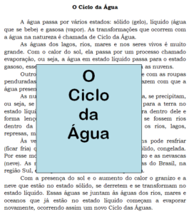 Read more about the article O Ciclo da Água