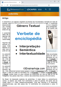 Read more about the article Gênero textual: verbete de enciclopédia – Andorinha
