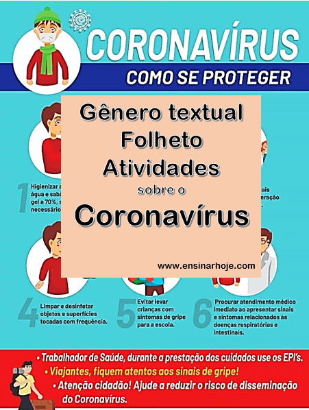 Atividade sobre Coronavírus - Gênero Textual: Folheto