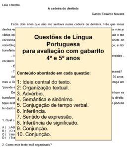 Atividades de Português - 4º ano e 5º ano