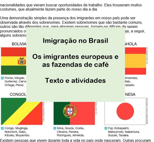 Imigração no Brasil: os imigrantes europeus e as lavouras de café