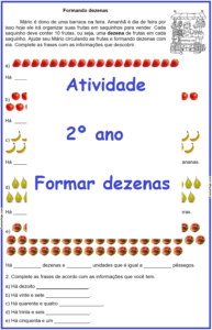 Read more about the article Formar dezenas atividade 2º ano