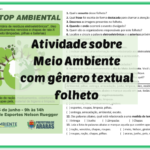 Dia do Meio Ambiente – Atividade com folheto