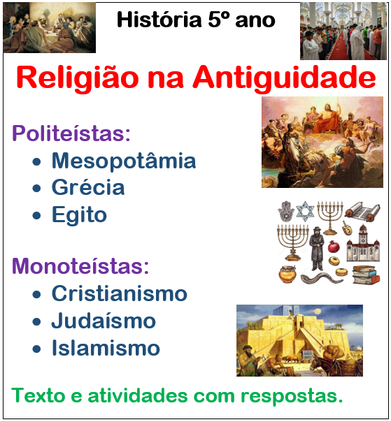 História: Religiões na Antiguidade - Monoteístas e Politeístas