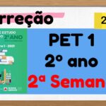 Correção PET 1 – 2º ano – 2ª Semana