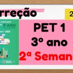 Correção PET 1 – 3º ano – 2ª Semana