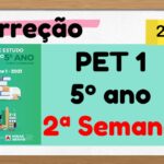 Correção PET 1 – 5º ano – 2ª Semana