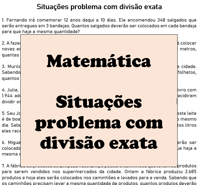 Atividades de divisão para 5º Ano –