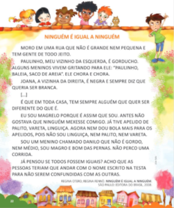 Texto para combater bullying 1º, 2º e 3º anos - Ensinar Hoje
