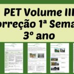 Correção PET III – 3º ano – 1ª Semana