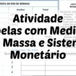 Atividade: Tabela com Medidas de Massa e Sistema Monetário