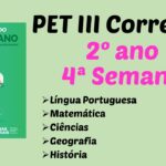 Correção PET III – 2º ano – 4ª Semana