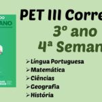 Correção PET III – 3º ano – 4ª Semana