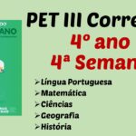 Correção PET III – 4º ano – 4ª Semana