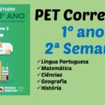 Correção PET III – 1º ano – 2ª Semana