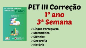 Read more about the article Correção PET III – 1º ano – 3ª Semana