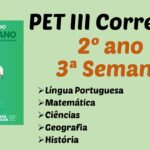 Correção PET III – 2º ano – 3ª Semana