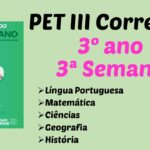 Correção PET III – 3º ano – 3ª Semana