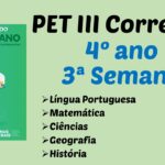 Correção PET III – 4º ano – 3ª Semana