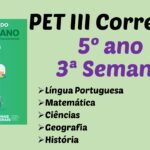 Correção PET III – 5º ano – 3ª Semana