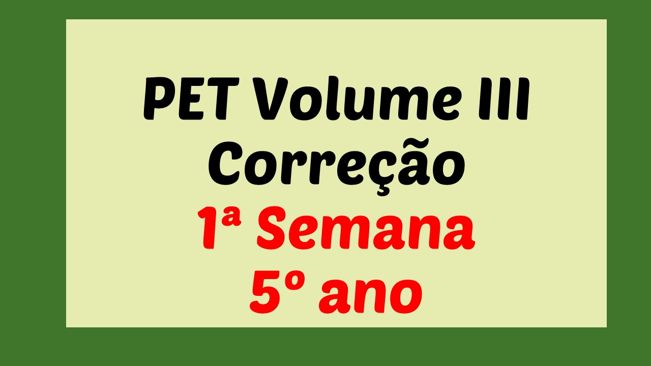 Atividades de Matemática PET - 5º Ano - ATUALIZADO