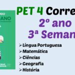 Correção PET 4 – 2º ano – 3ª Semana