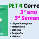 Correção PET 4 – 3º ano – 3ª Semana