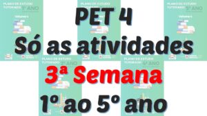 Read more about the article PET 4 – Só as atividades – 3ª Semana – 1º ao 5º a