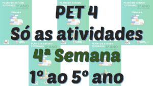 Read more about the article PET 4 – Só as atividades – 4ª Semana – 1º ao 5º ano