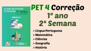 Read more about the article Correção PET 4 – 1º ano – 2ª Semana