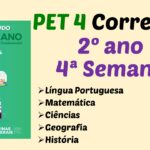 Correção PET 4 – 2º ano – 4ª Semana