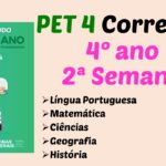 Correção PET 4 – 4º ano – 2ª Semana