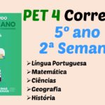 Correção PET 4 – 5º ano – 2ª Semana