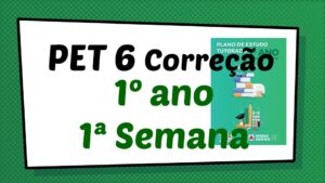 Read more about the article Correção PET 6 – 1º ano – 1ª Semana