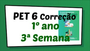 Read more about the article Correção PET 6 – 1º ano – 3ª Semana
