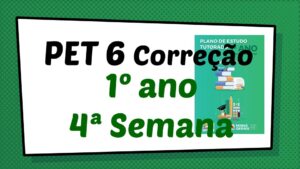 Read more about the article Correção PET 6 – 1º ano – 4ª Semana